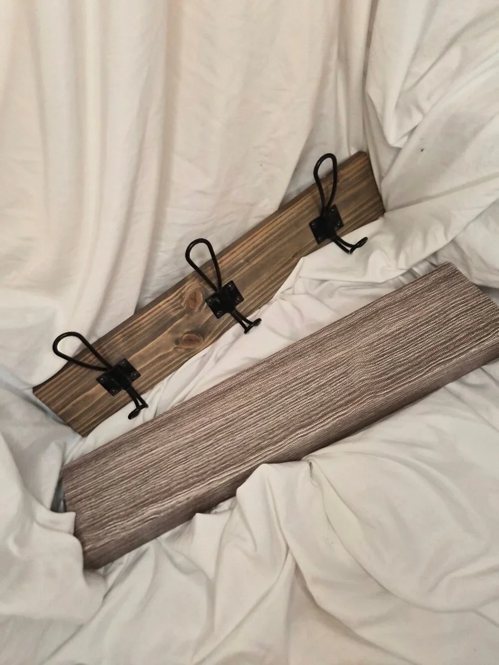 RL Homestyles Rustic Entryway Set: Floating Shelf & 3-Hook Coat Rack
